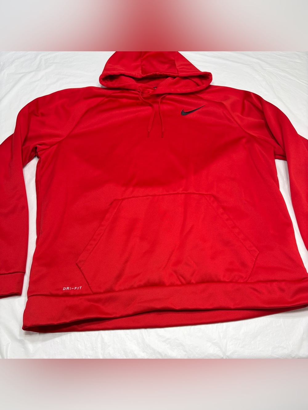 Nike Dri Fit Red Pullover Hoodie Sweatshirt Men’s XXL